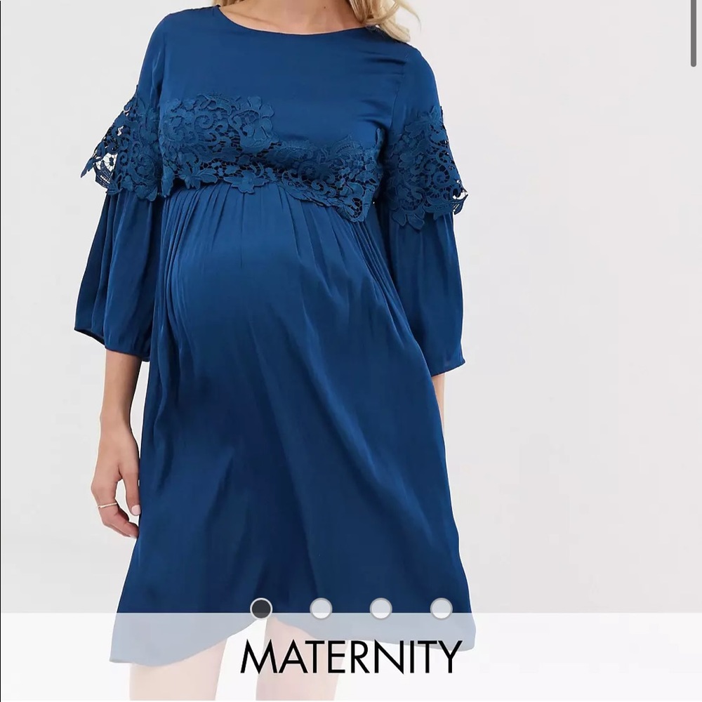 Navy Blue Maternity Dress